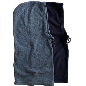 BALACLAVA Adjustable Fleece Hooded Scarves Hats Gaiters Black & Grey OS (2)